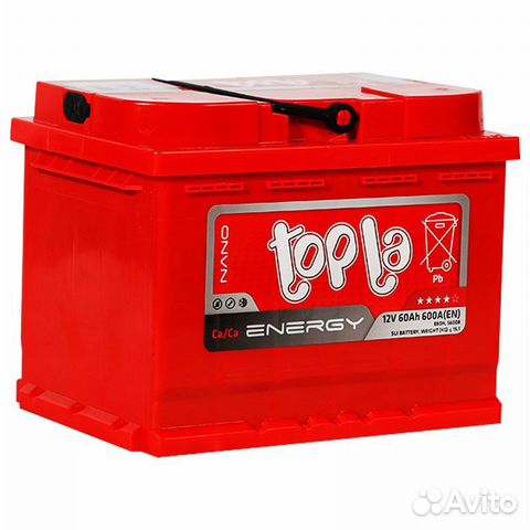 Акб 6ст-60 Topla Energy прямая и обратная полярн
