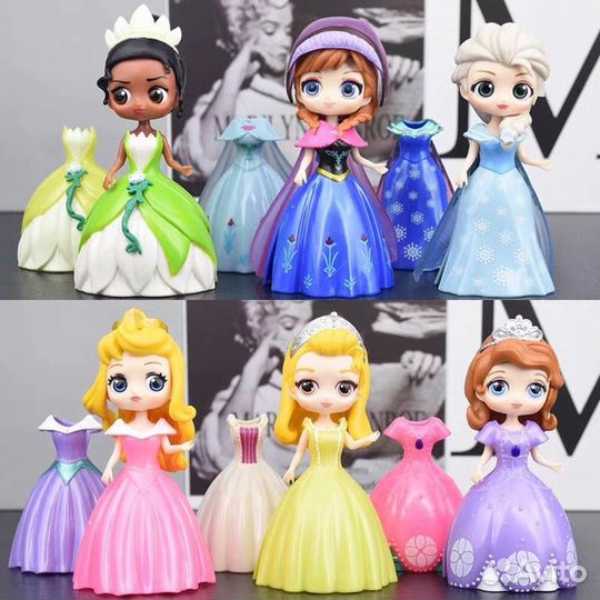 Куклы фигурки принцессы Дисней с одеждой