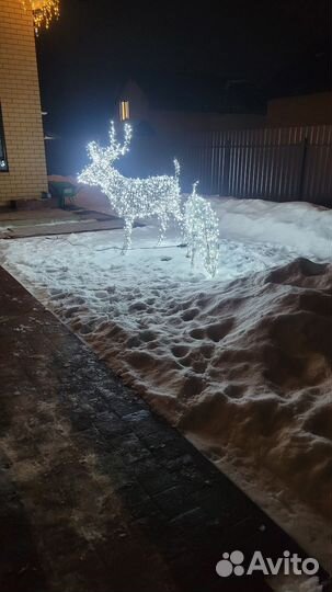 Олени с подсветкой