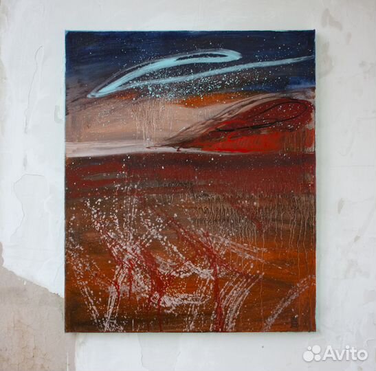 Картина на холсте маслом Интерьерная Космос Пейзаж