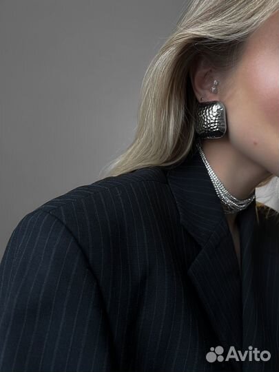 Серьги квадратные эстетика poison drop