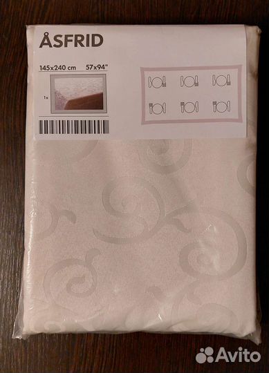 Скатерть и салфетки IKEA asfrid