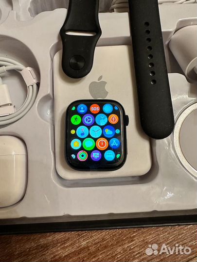 Набор apple, airpods, apple watch, зарядка