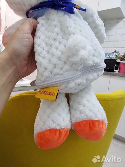 Мягкая игрушка зайка с замочком для хранения