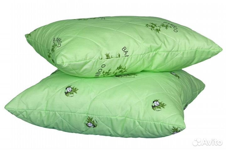 Подушка бамбук, верблюжья шерсть, лён, лебяжий пух