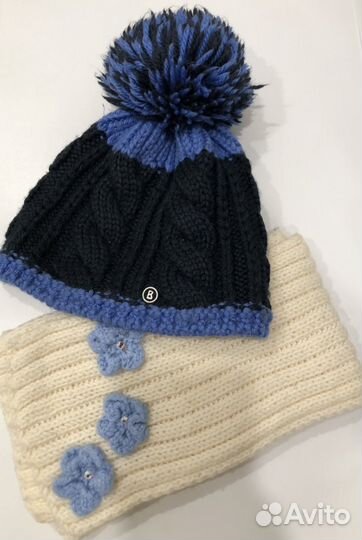 Комплект шапка и шарф для девочки