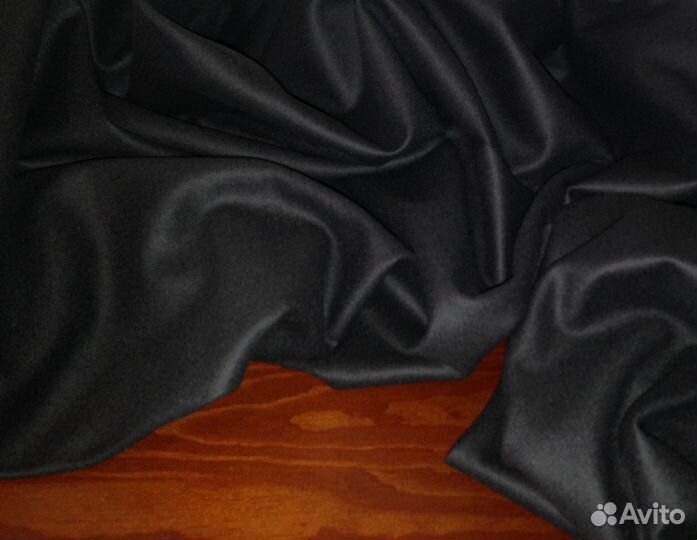 Ткань драп чёрный шерсть 2,45 х 1,40 (м) отрез