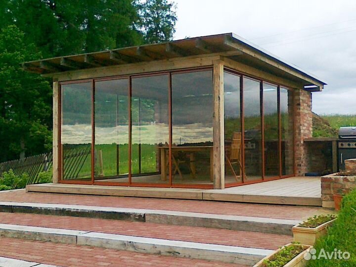 Остекление террас, веранд, беседок