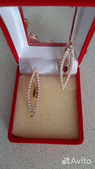 Серьги золото