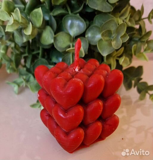 Свечи из пчелиного воска свеча сердце на любовь