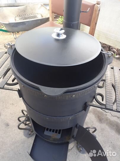 Печь для казана с трубой + Казан