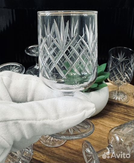 Набор из 6 рюмок. СССР, 1980-ые, тонкое стекло