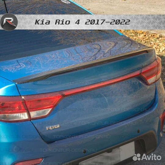 Лип спойлер на багажник zeus для KIA RIO IV