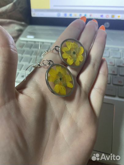 Серьги из эпоксидной смолы