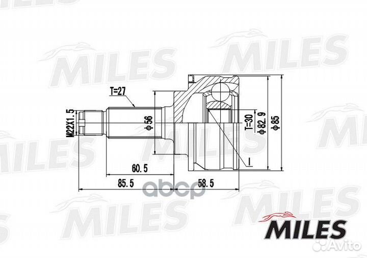 Шрус наружный GA20416 Miles