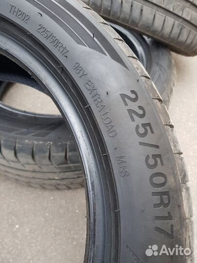 Летние шины 225 50 17 почти новые, комплект 4шт