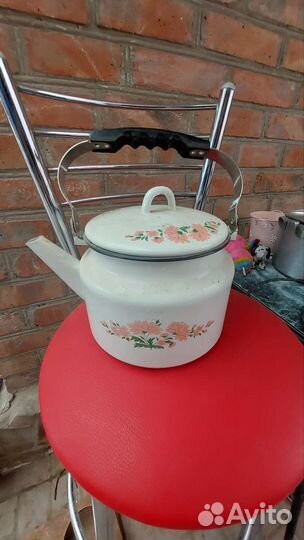 Чайник эмалированный СССР новый