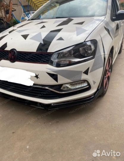 Сплиттер губа Volkswagen polo