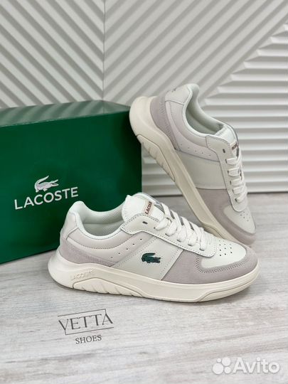 Кроссовки кеды Lacoste Натуральная кожа замша