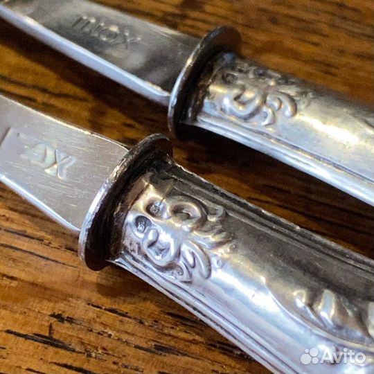 Старинные вилка ложка серебро