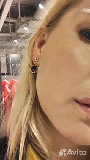 Серьги под золото разные