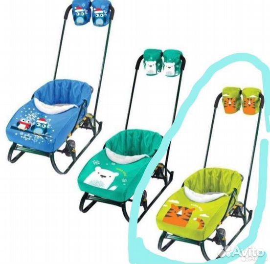 Матрасик для санок с руковичками