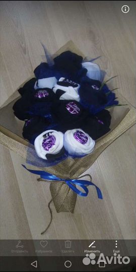 Букеты из носочков, юмористические подарки для муж