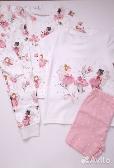 В наличии Next Пижама 2-3 года феи ночная рубашка