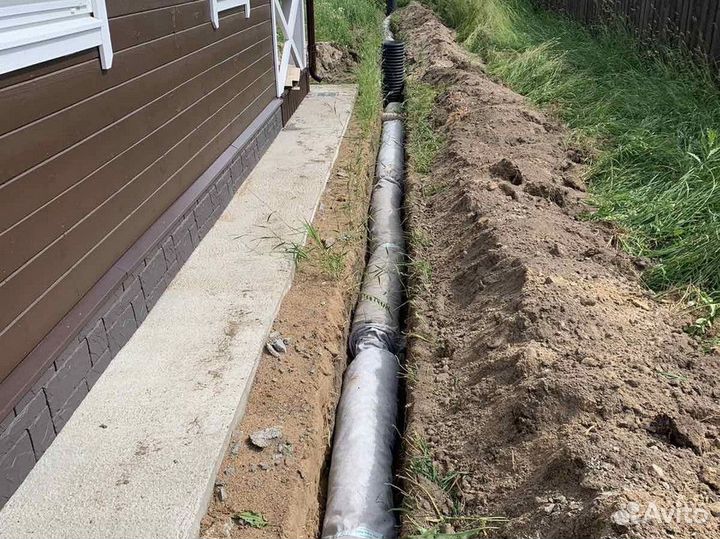 Дренажная труба / дренаж участка