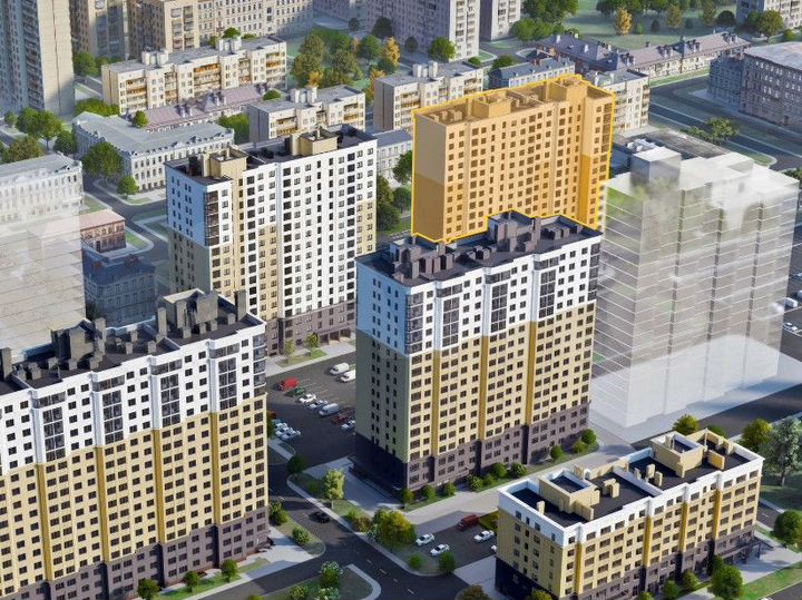 1-к. квартира, 38,1 м², 2/17 эт.