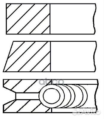 Кольца поршн.компл на 1 цил suzuki 1 0 1 3 0896