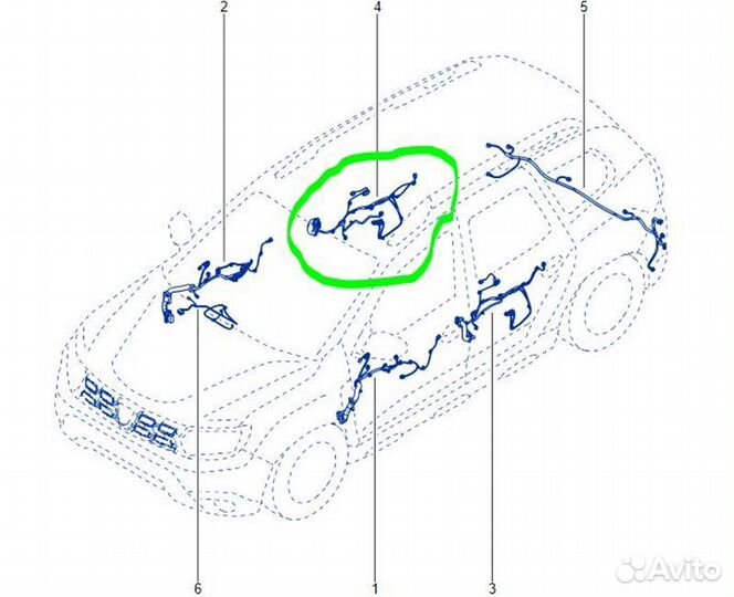 Проводка двери задняя правая Renault Duster