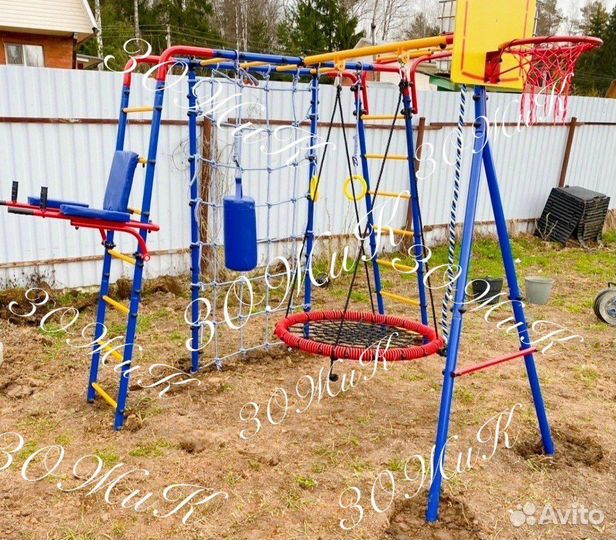 Качели уличные новые. Шведская стенка