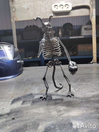 Скелет-демон фигурка из металла