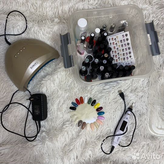 Набор для маникюра с лампой