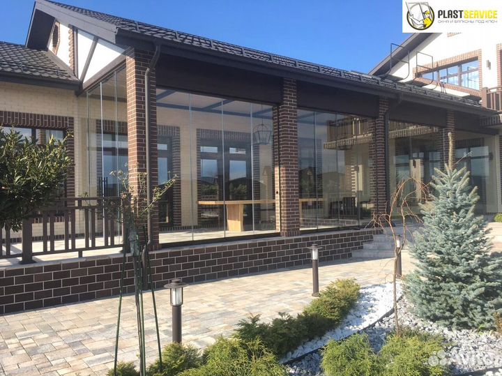 Безрамное остекление, окна пластиковые алюминиевые