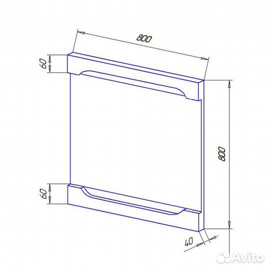 Зеркало Loranto Арфа 80 с подсветкой (CS00044639)