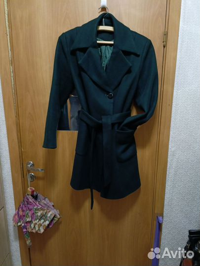 Полупальто женское 48 50 размер х/б зелёное