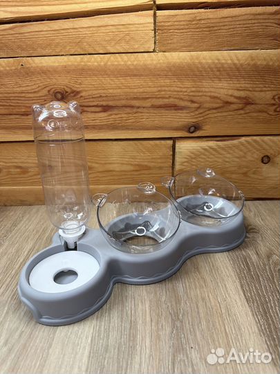 Миска для кошек и собак с поилкой