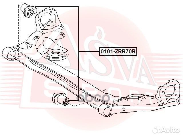 Сайлентблок задней балки 0101ZRR70R asva