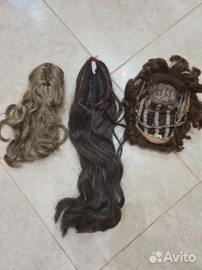 Накладные хвосты (шиньоны), парик