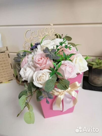 Букет из мыльных цветов