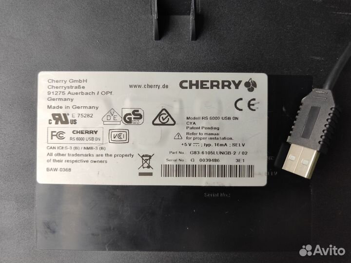 Клавиатура Cherry RS6000 USB ON