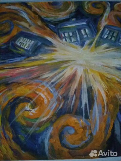 Рисунок постер взрыв Тардиса А3