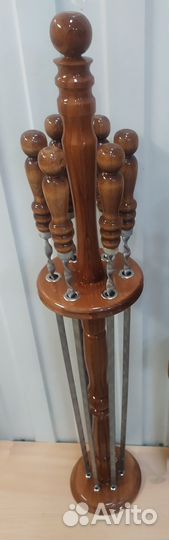 Набор шампуров подарочный дерево 6,10 шампуров