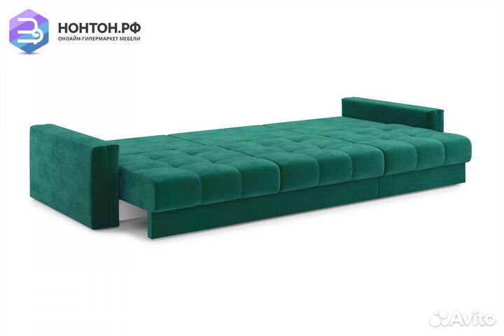 Диван тик-так Монарх 3-х местный изумрудный