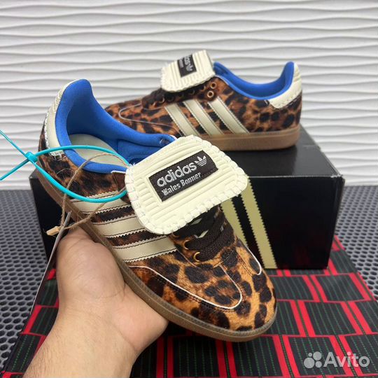 Кроссовки Adidas samba wales bonner leopard