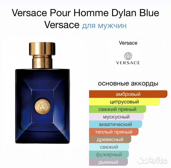 Мужские духи Versace Dylan Blue 100 мл. Оригинал