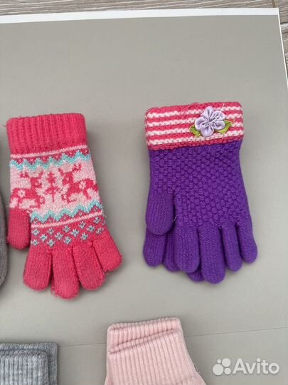 Перчатки варежки детские пакетом 2 4 года