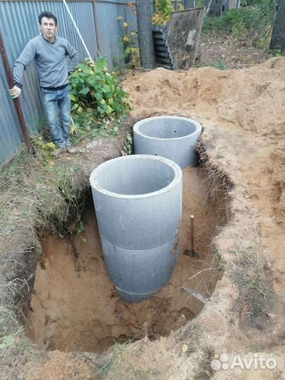 Септик из бетонных колец. Септик из колец под ключ